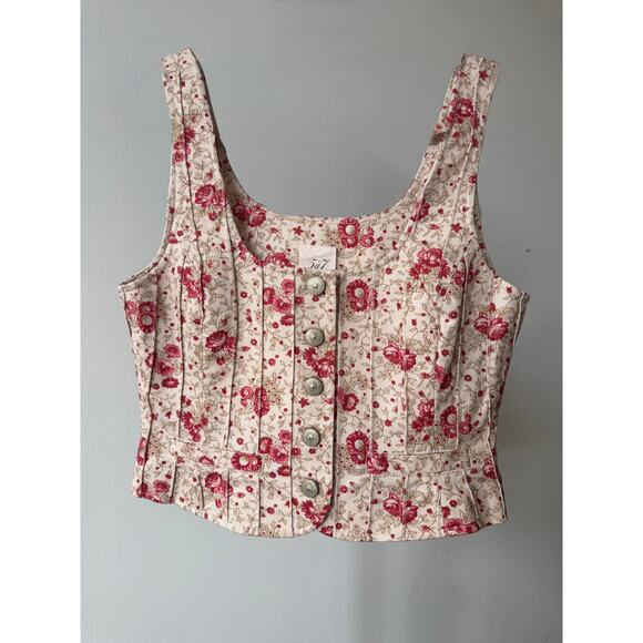 Cinq à Sept Tops - Cinq à Sept Rowena Jean Cottagecore Floral Tank Top Size S NEW
